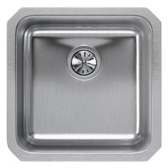 Elkay ELUH1616 Lustertone Classic Stainless Steel 18-1/2 x 18-1/2 x 7-7/8 Single Bowl Undermount Sink