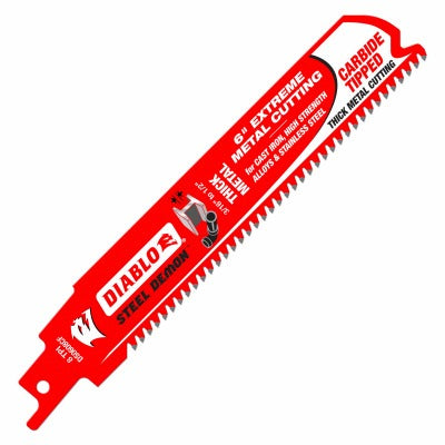 DIABLO Freud DS0608CF 6 in 8T Carbide Recip Blade Thick Metal