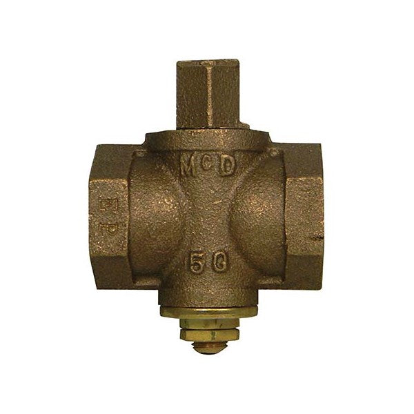 A.Y. McDonald 4212-161 10584 1-1/2 in. Bronze 2 psig FIPT Square Handle Plug Valve