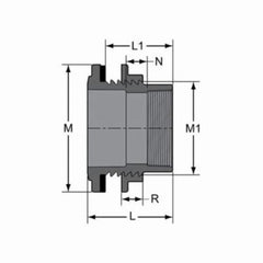 Spears 8171-010 1 PVC Tank Adapter SOCXFPT NPRN Gasket