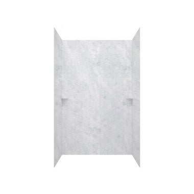 Swan STMK963662.130 Tub Wall Swanstone Tile Kit 3 Panels 2 Corner Soap Dishes Ice 36 x 62 x 96 Inch