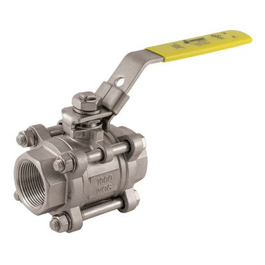 Jomar 500-308 Ball Valve T-SS-1000N-4B 316 Stainless Steel 2 Inch NPT 3-Piece Lever Handle Full Port 1000WOG
