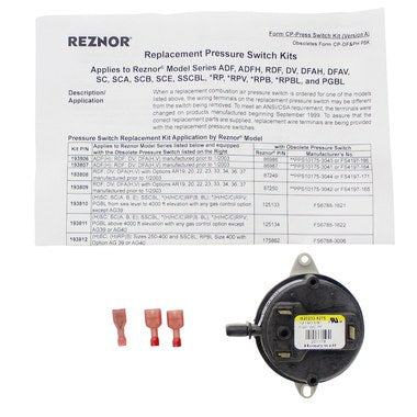 REZNOR RZ193806 PRESSURE SWITCHES