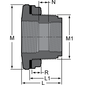 Spears 872-020 2 PVC Tank Adapter FPTXFPT