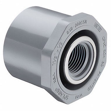 Spears 838-249CSR Reducing Bushing Stainless Steel Collar 2 x 1 Inch CPVC Spigot x SR FIPT 838-249CSR