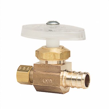 BRASSCRAFT BrassCraft BRPX04XR Straight Stop Valve 1/2 x 1/4 Inch F1807 x OD Compression