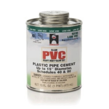 Hercules 60155 Solvent Cement Clear Heavy Duty 1/2 Pint