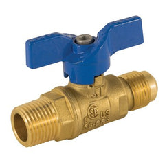 Jomar 101-703 Ball Valve T-204 2 Piece 1/2 Brass MalexFlare Viton Standard 150WSP/600WOG