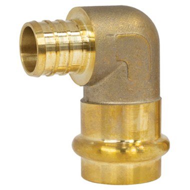 Webstone H-16843W-R Elbow 90 Degree 3/4 x 1/2 Inch Lead Free Brass Press x PEX F1807