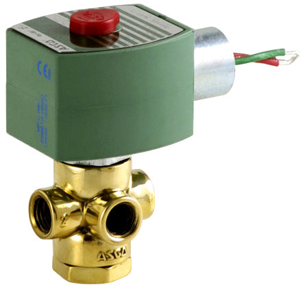 ASCO ASCO 8320G136 Solenoid Valve 8320 3-Way Brass 1/8 Inch NPT Normally Open 120 AC