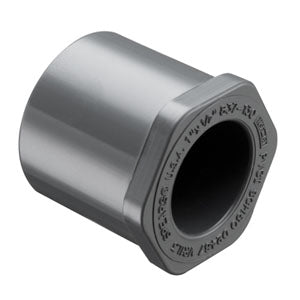 Spears 437-339G Reducing Bushing Flush 3 x 2-1/2 Inch Gray PVC Spigot x Socket Schedule 40 437-339G