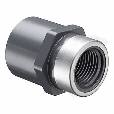 Spears 835-130SR Adapter Reducing Stainless Steel Collar 1 x 1/2 Inch PVC Socket x SR FIPT Schedule 80