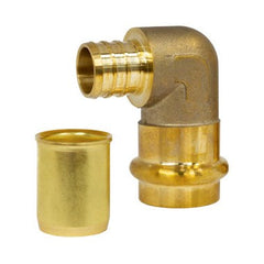 Webstone H-16823W-R Elbow with Stiffener 3/4 x 1/2 Inch Lead Free Brass Press x PEX F1807