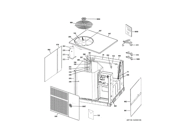 GENERAL ELECTRIC 15D33 AIR CLEANER REPLACEMENT PARTS