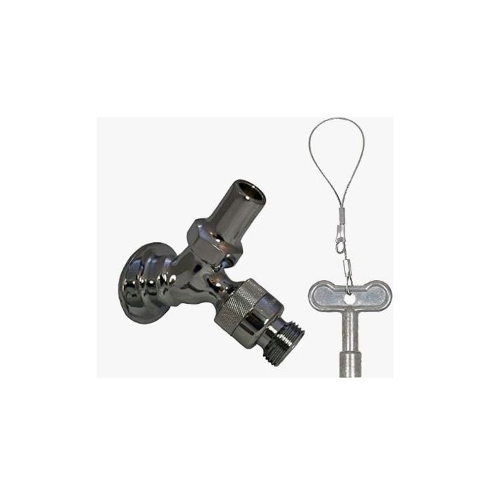 Prier C-255CP.75 Loose Key Anti-Siphon Angle Sill Faucet with 3/4-Inch FPT, Polished Chrome Plated