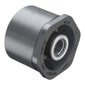 Spears 838-209SR Reducing Bushing Flush Stainless Steel Collar 1-1/2 x 1/2 Inch PVC Spigot x SR FIPT Schedule 80