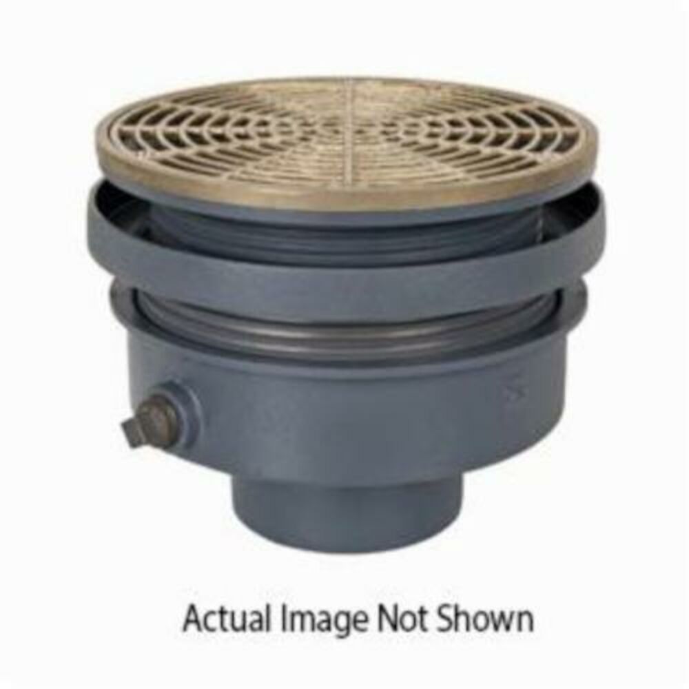 Tomahawk 832-6DNR Adjustable Floor Drain Complete Assembly With Ring and Strainer, 6 in Outlet, Ductile Iron Drain