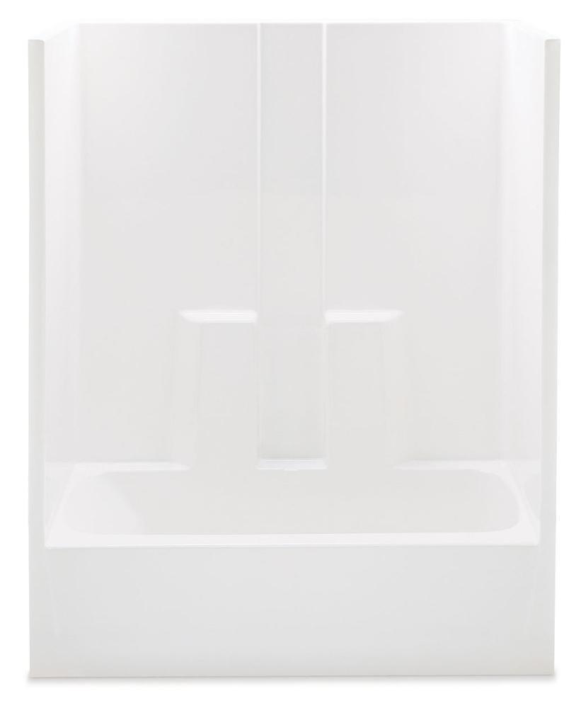 Aquatic 260330ML-WH Everyday 60 in. x 31-1/4 in. Tub & Shower Unit in White with Left Drain