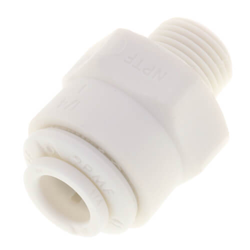 John Guest PP010821W 1/4 x 1/8 NPTF Male Connector Polypropylene