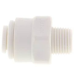 John Guest PP010821W 1/4 x 1/8 NPTF Male Connector Polypropylene