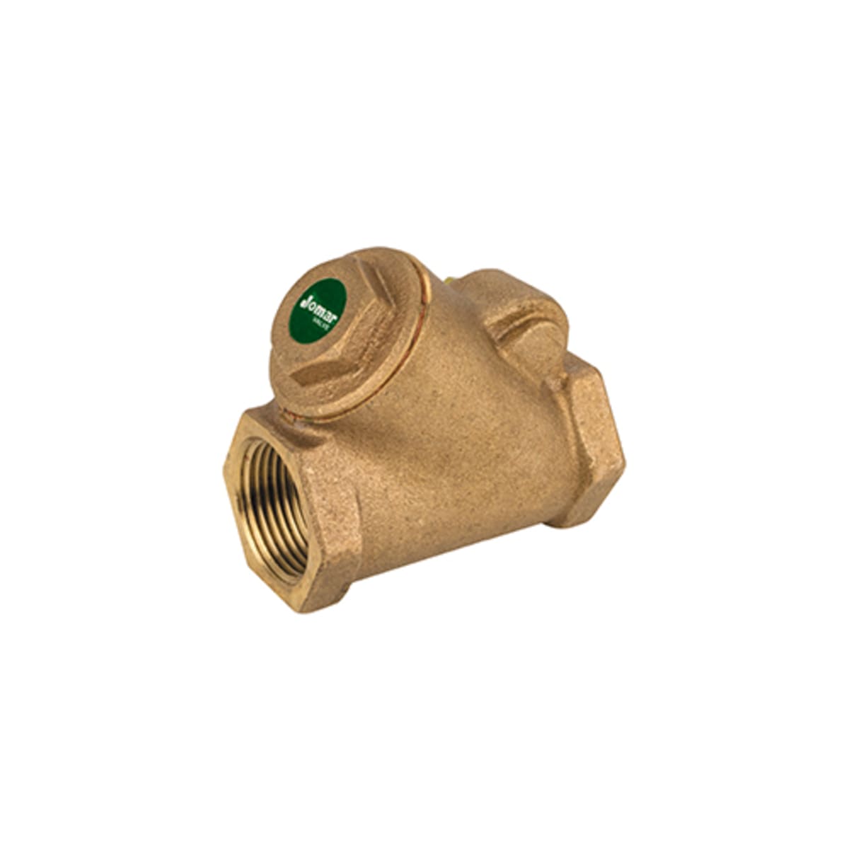 Jomar 105-303G Y-Pattern Swing Check Valve, Threaded Connection, Class 150, 300 WOG