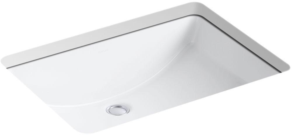 KOHLER 2215-0 Ladena 23-1/4 x 16-1/4 in. Rectangular Undermount Bathroom Sink