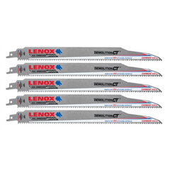 Lenox 1832147 Carbide Tipped Recip Saw Blade 156RCT 12 X 1 X 050 X 6TPI 5PK