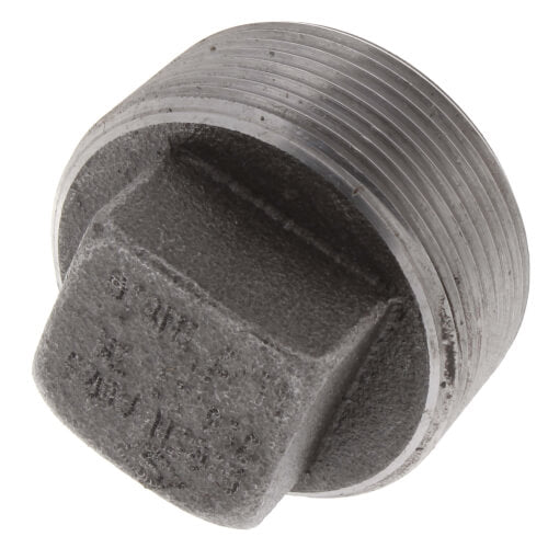 Merit Brass C3517-24 1-1/2 3000# A105N Carbon Steel Solid Square Head Plug (NPT)