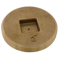 Oatey 42743 3 Brass Cleanout Plug with Recessed Head
