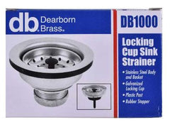 Oatey DB1000 Sink Basket Strainer Polished Chrome-Nickel