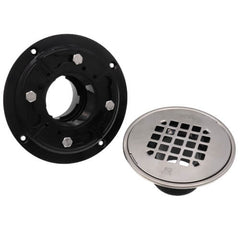 Oatey 42261 2 or 3 ABS Shower Drain with Round Snap-In Stainless Steel Strainer & Tile Ring
