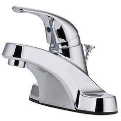 Pfister LG142-7000 Pfirst Series Centerset Lavatory Faucet, Polished Chrome, 1 Handle, 50/50 Pop-Up Drain, 1.2 gpm Flow Rate