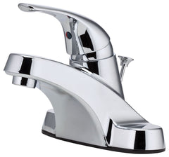 Pfister LG142-7000 Pfirst Series Centerset Lavatory Faucet, Polished Chrome, 1 Handle, 50/50 Pop-Up Drain, 1.2 gpm Flow Rate