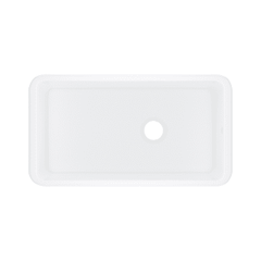 ROHL 6497-00 Italian Country Bath 34-1/2 x 18-31/32 in No-Hole Fireclay Single Bowl Undermount Kitchen Sink in White