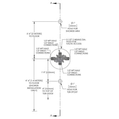 Speakman CPV-PB Sentinel Mark II 1/2 in. MPT Connection Pressure Balancing Valve with Stops