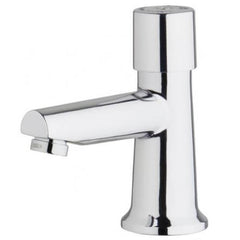 Chicago Faucets 3500-E2805ABCP Ecast® Single Handle Metering Monoblock Bathroom Sink Faucet in Polished Chrome