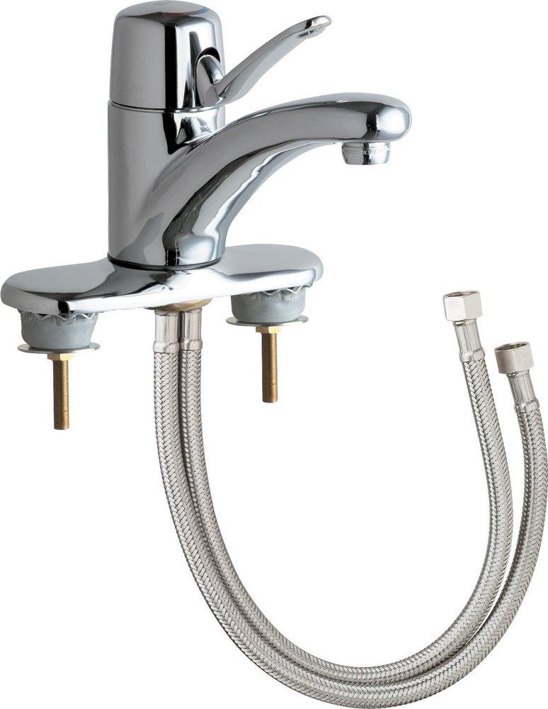 Chicago Faucets 2200-4ABCP Single Handle Centerset Bathroom Sink Faucet 2.2 GPM