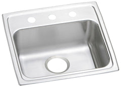 Elkay LRAD1918603 Lustertone Classic Stainless Steel 19 x 18 x 6 3-Hole Drop-In Sink