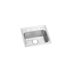 Elkay LRAD1919551 Lustertone Classic Stainless Steel 19-1/2 x 19 x 5-1/2 Drop-In ADA Sink