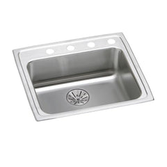 Elkay LRAD252165PD3 Lustertone Classic Stainless Steel 25 x 21-1/4 x 6-1/2 Single Bowl Drop-in ADA Sink with Perfect Drain