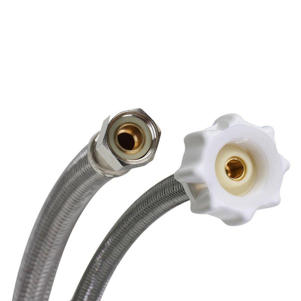 Fluidmaster PRO1T16CS Pro Series 3/8 in x 7/8 in x 16 in Braided Stainless Toilet Flexible Water Connector