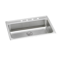 Elkay LRAD312265PD4 Lustertone Classic Stainless Steel 31 x 22 x 6-1/2 4-Hole Single Bowl Drop-in ADA Sink with Perfect Drain