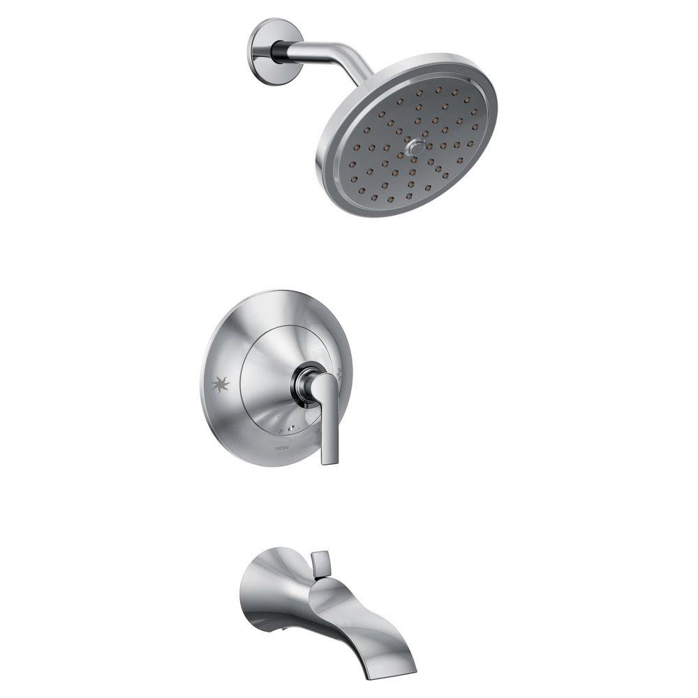 Moen TS2203 Doux One Handle Single Function Bathtub & Shower Faucet in Polished Chrome (Trim Only)