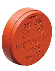 Victaulic F080060P4T FireLock Style 60 8 x 3/4 in. Grooved Orange Enamel Ductile Iron Cap