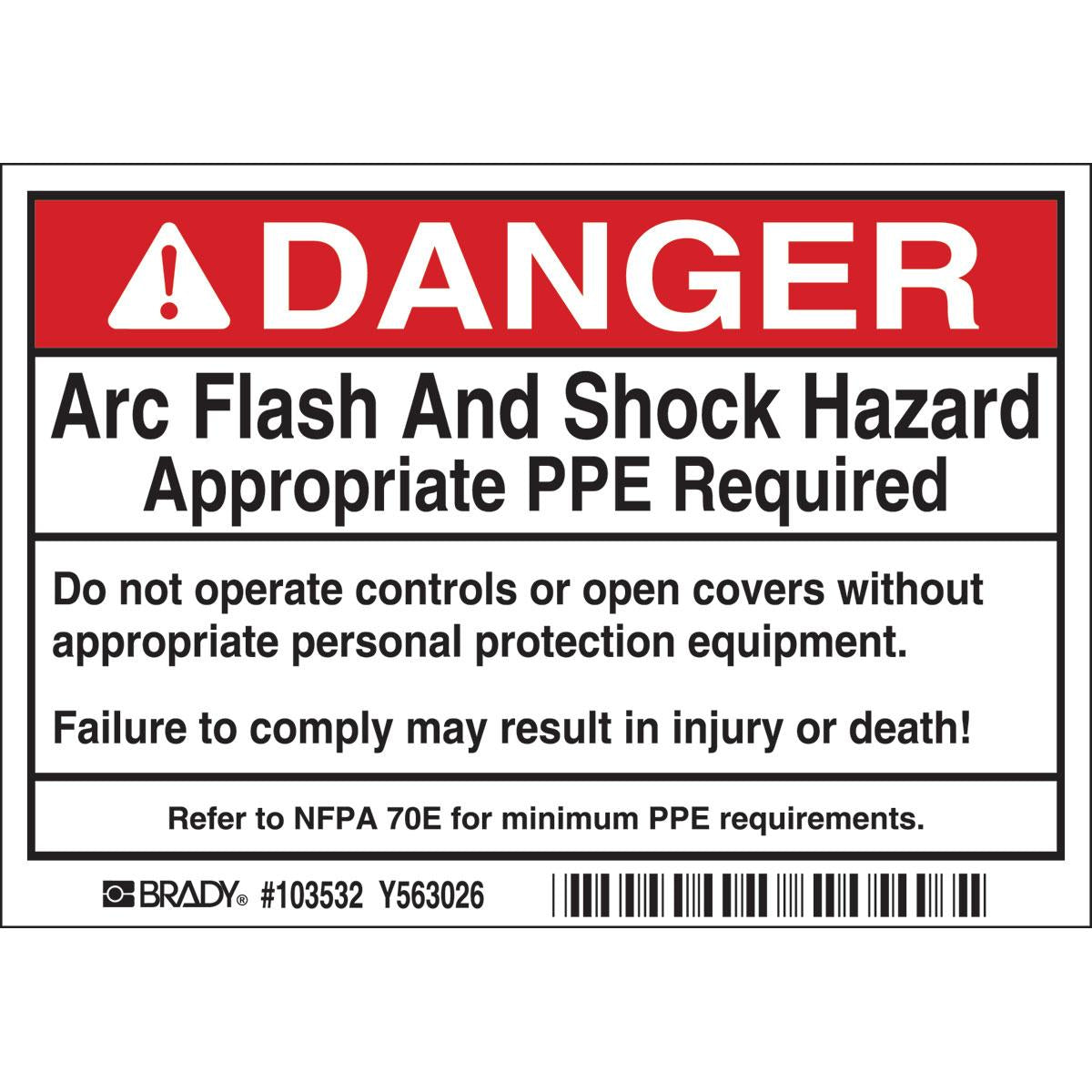 BRADY 103532 FIRE PROTECTION
