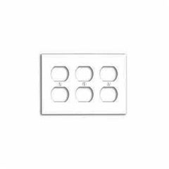 Mulberry 86103 Standard Receptacle Wallplate, 3 Gangs, 6-3/8 in W x 4-1/2 in H