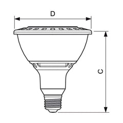 Philips 460527 Non-Dimmable Reflective Lamp 32 W E26/Medium Single Contact LED Lamp PAR38 Shape