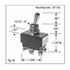 Selecta SS208B-BG Toggle Switch 15A 125VAC