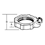 Steel City LG-406 2 Inch Rigid/IMC Steel Ground Locknut