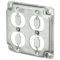 Steel City RS-8 Square Surface Cover Steel 1/2 in. Raised (2) Duplex/Flush Receptacles